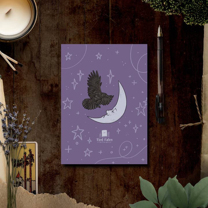 Tied Fates - Vente Cahiers - Moon and Raven, carnet à couverture souple au format A51