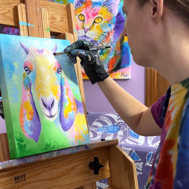 Krystle Cole Fine Art - Wholesale Art Print - Nubian Goat Print - For the Love of Goats2