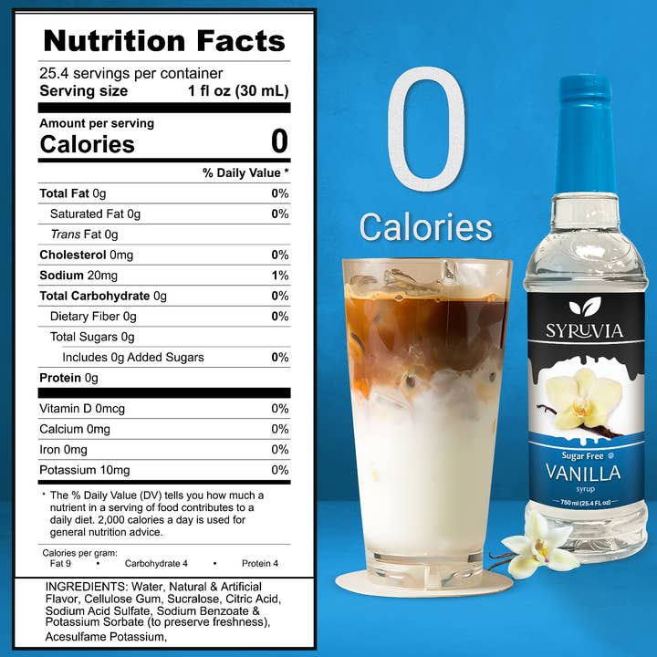 Syruvia - Wholesale Flavored Syrup - Sugar-Free Vanilla Syrup