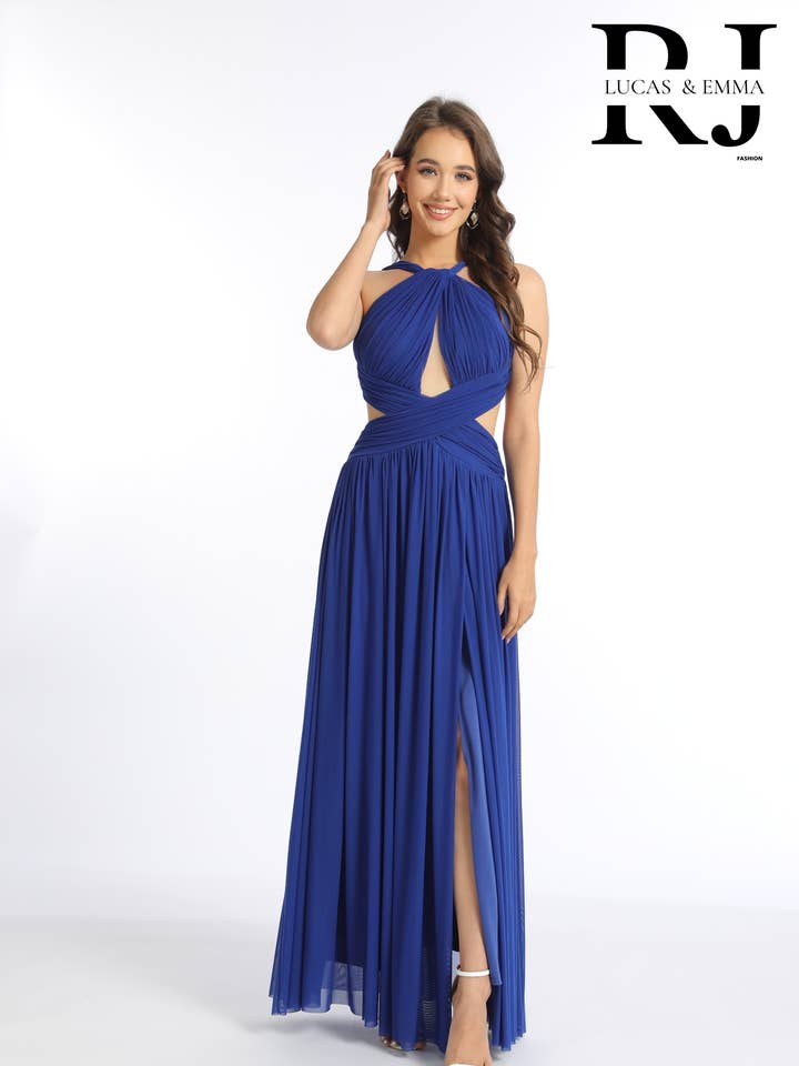 Lucas & Emma - Sarl RJ & co - Wholesale Gown - Women's - Trendy refined waist-open cocktail dress - 251652