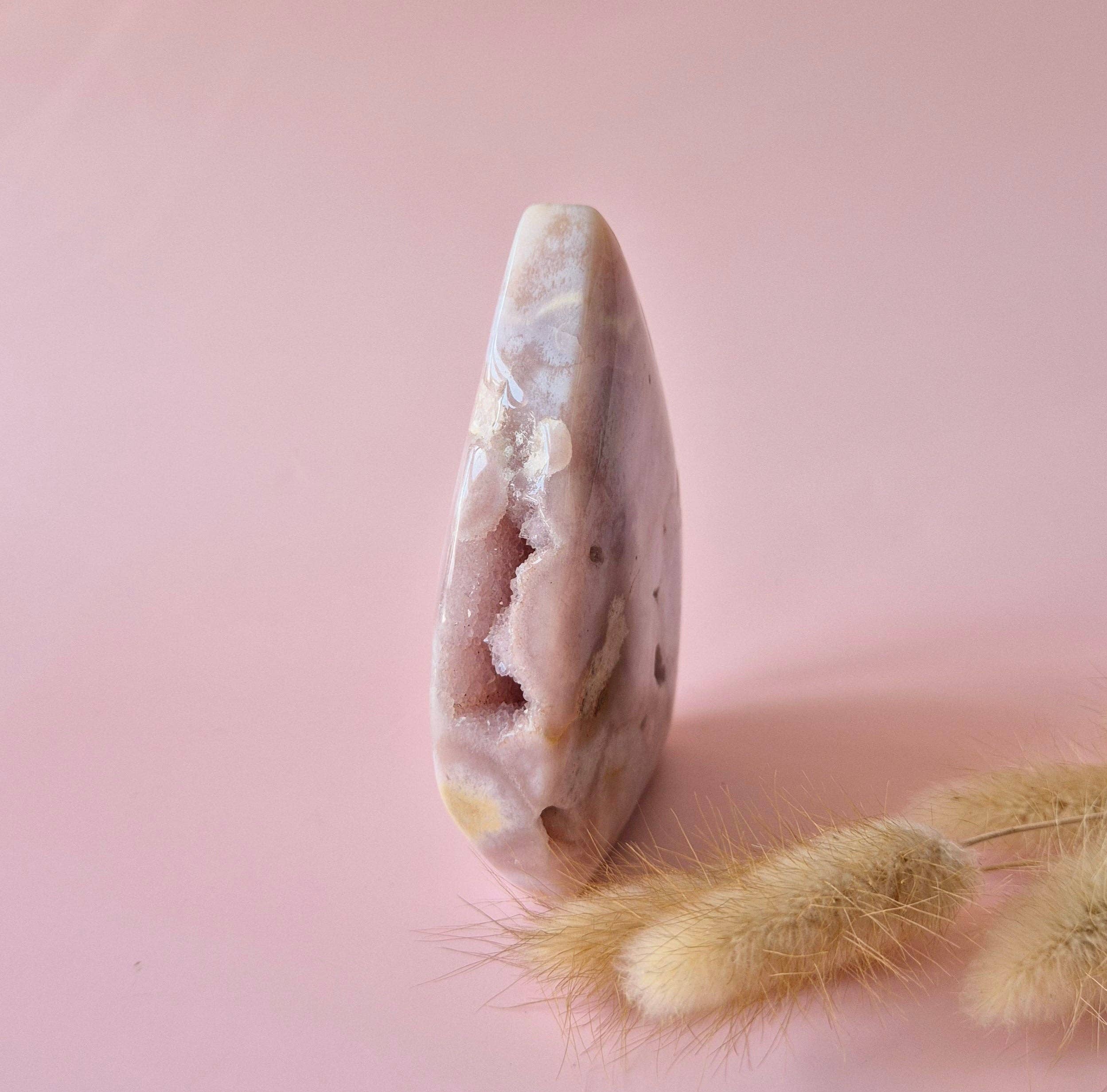 Moonlight Gemstones - Wholesale Spiritual Stone/Crystal - Druzy Pink Amethyst Freeforms & Flames – Magical Soft Energy12