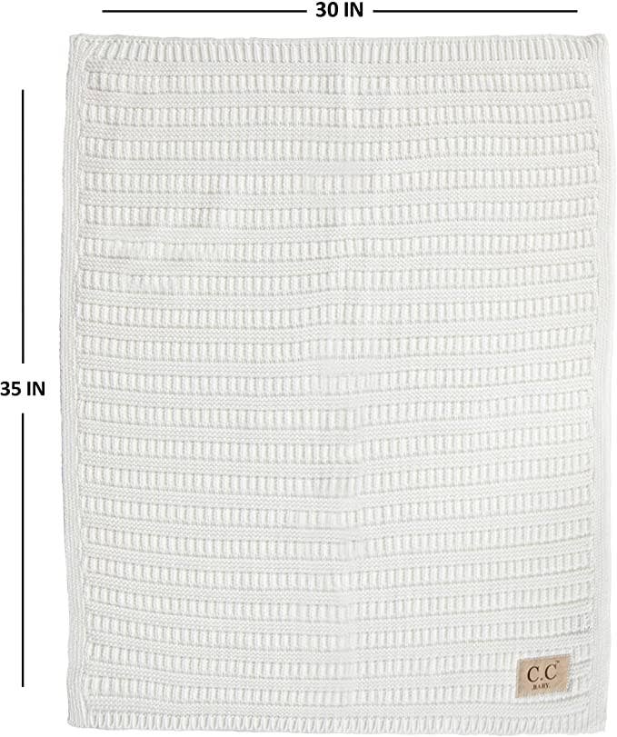 Funky Junque - Wholesale Bedding blanket – Kids & Baby - Baby Throw Blanket - Ribbed Knit (Ivory)4