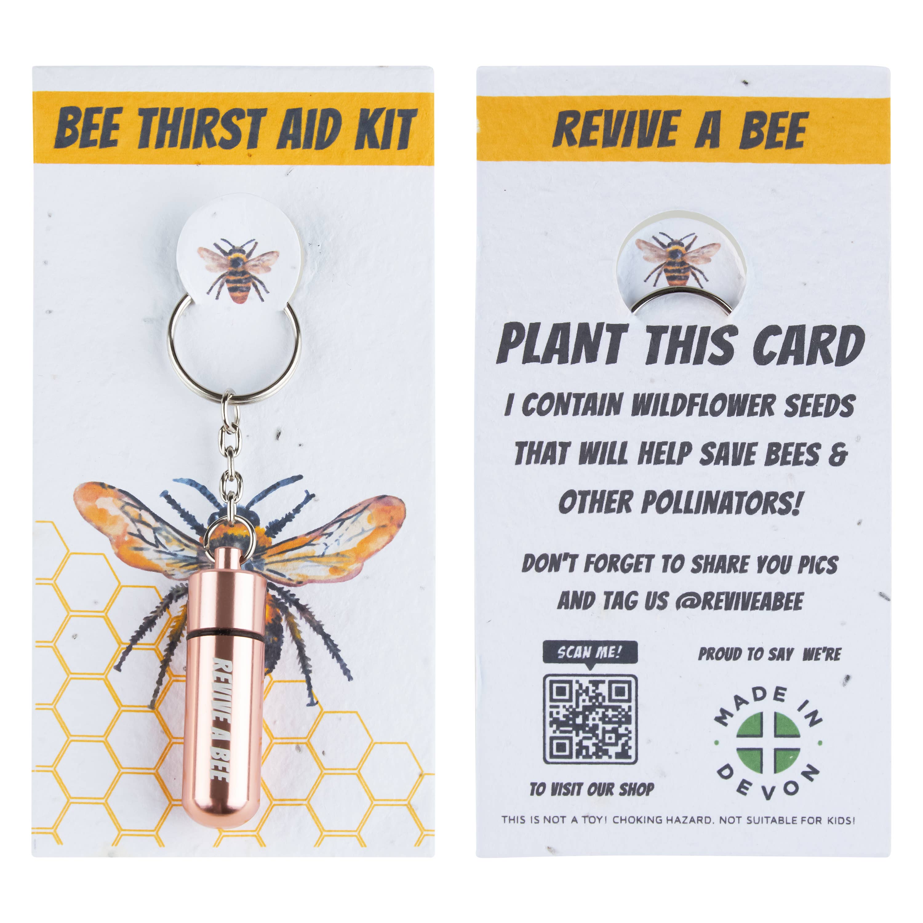 Revive a Bee - Venta al por mayor Llavero - Unisex - Llavero Kit de Rescate de Abejas de Emergencia en Papel Semilla Plantable3