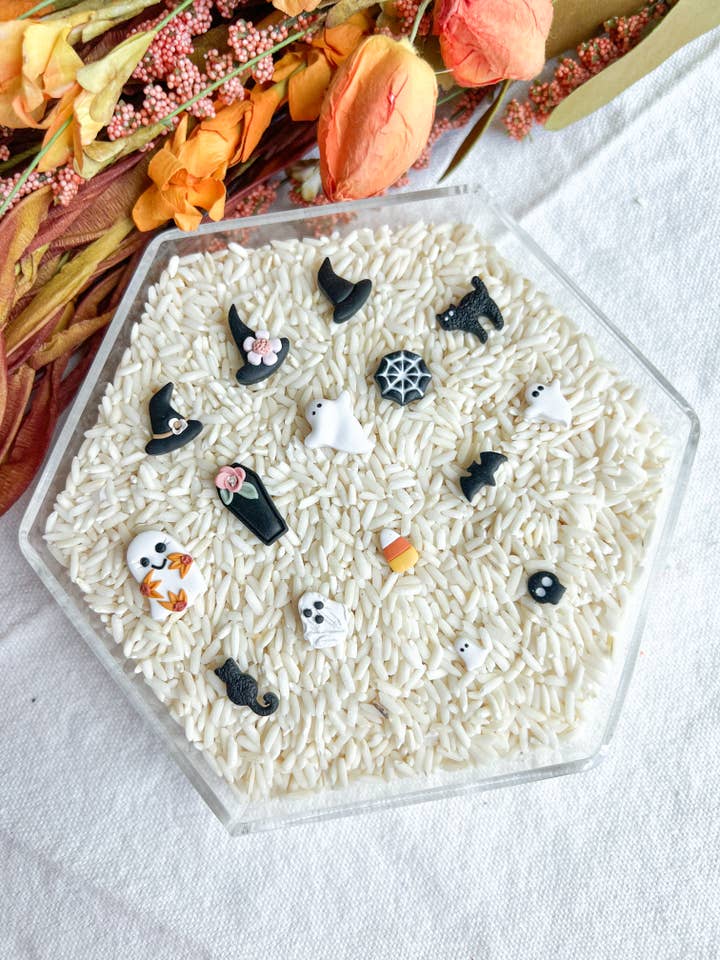 Halloween Inspired Polymer Clay Studs | Bats | Ghosts for wholesale by Morning Dew Designs