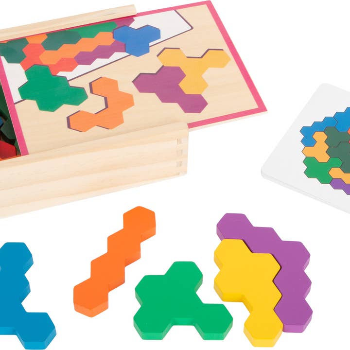 small foot – Puzzle - Crianças por atacado – Jogo educativo em madeira puzzle hexágon | brinquedo educativo | madeira