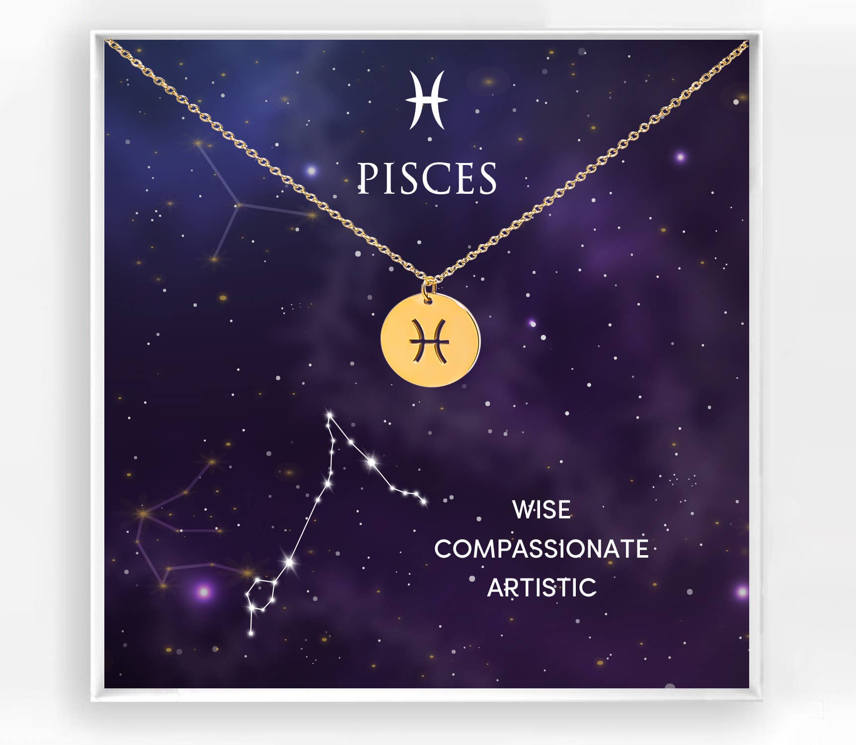 Succulent Kreations - Vente Colliers à pendentif - Collier Pendentif Signe du Zodiaque Plaqué Or7