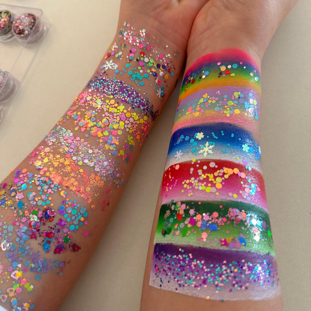 Poppet Locks – Glitter/shimmer por atacado – Conjunto de Ceras/Bálsamos com Brilho Faves - Pack de 12 cores1