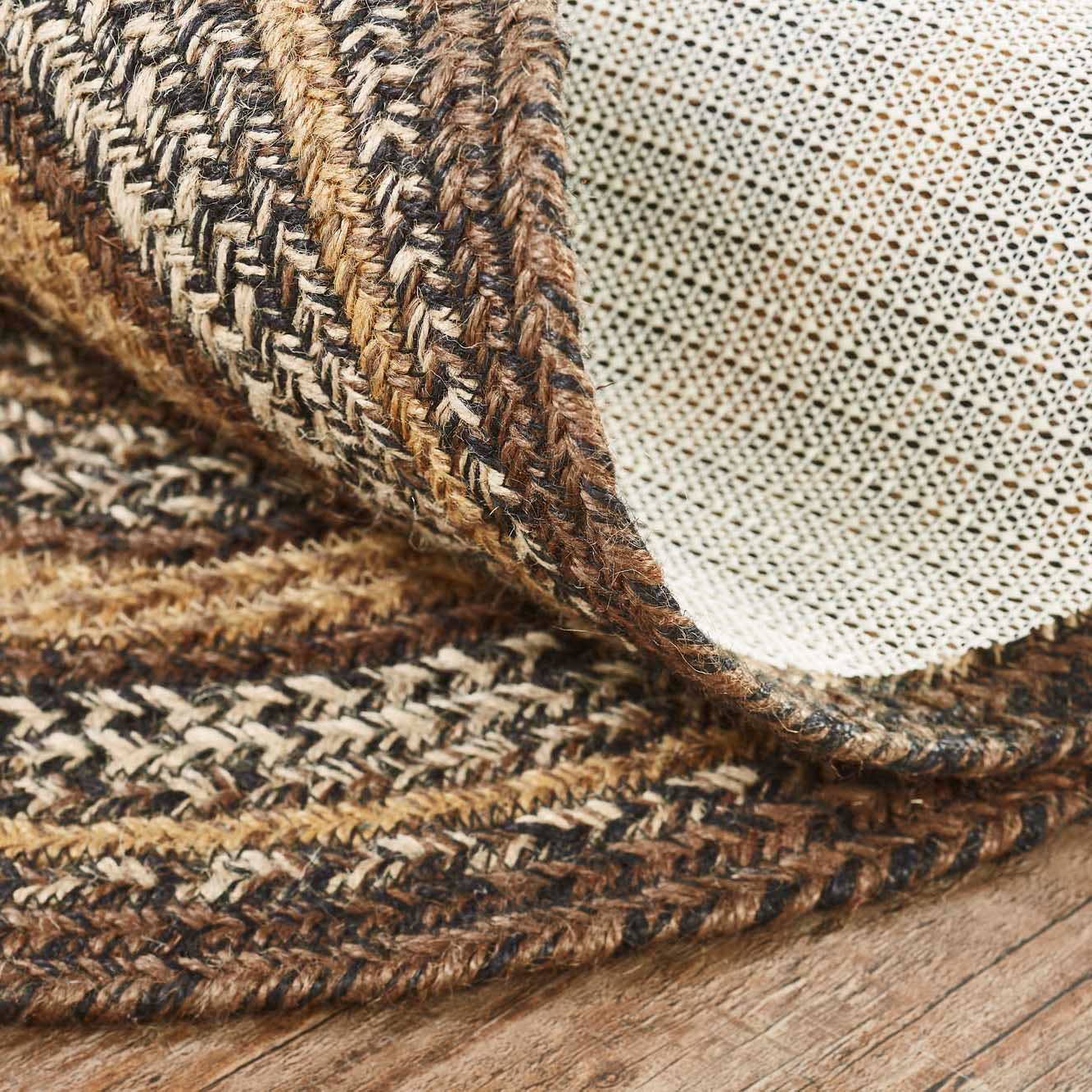 VHC Brands - Wholesale Area Rug - Espresso Jute Rug Oval w/ Pad 60x965