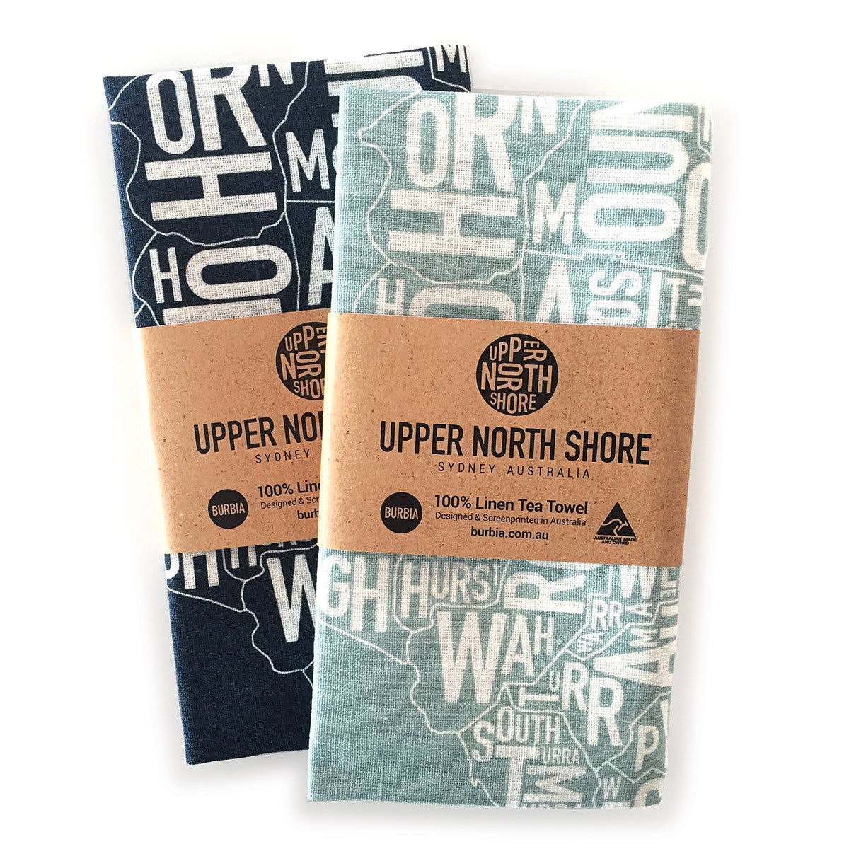 Burbia - Wholesale Tea towel - Sydney Upper North Shore Tea Towel1