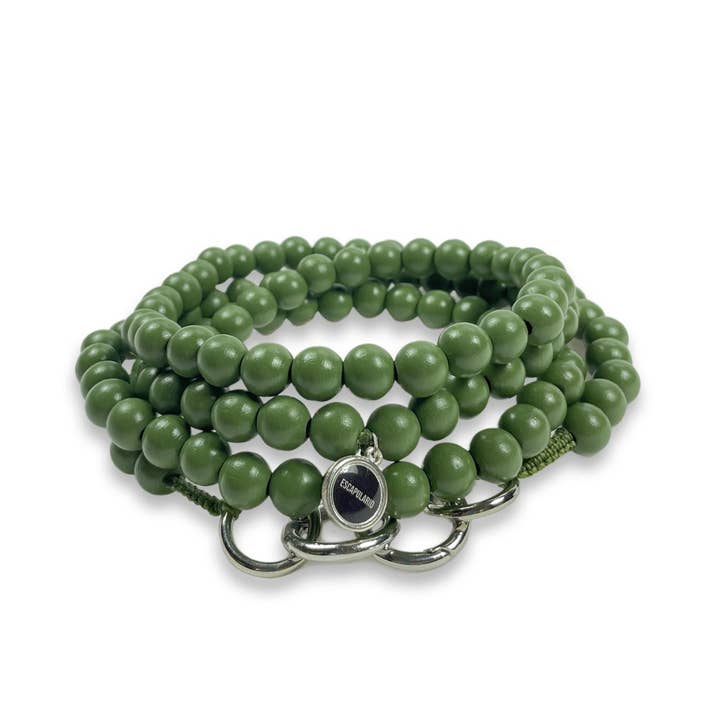 Handykette Bambusgrün Aus Holzperlen für den Großhandel von Escapulario