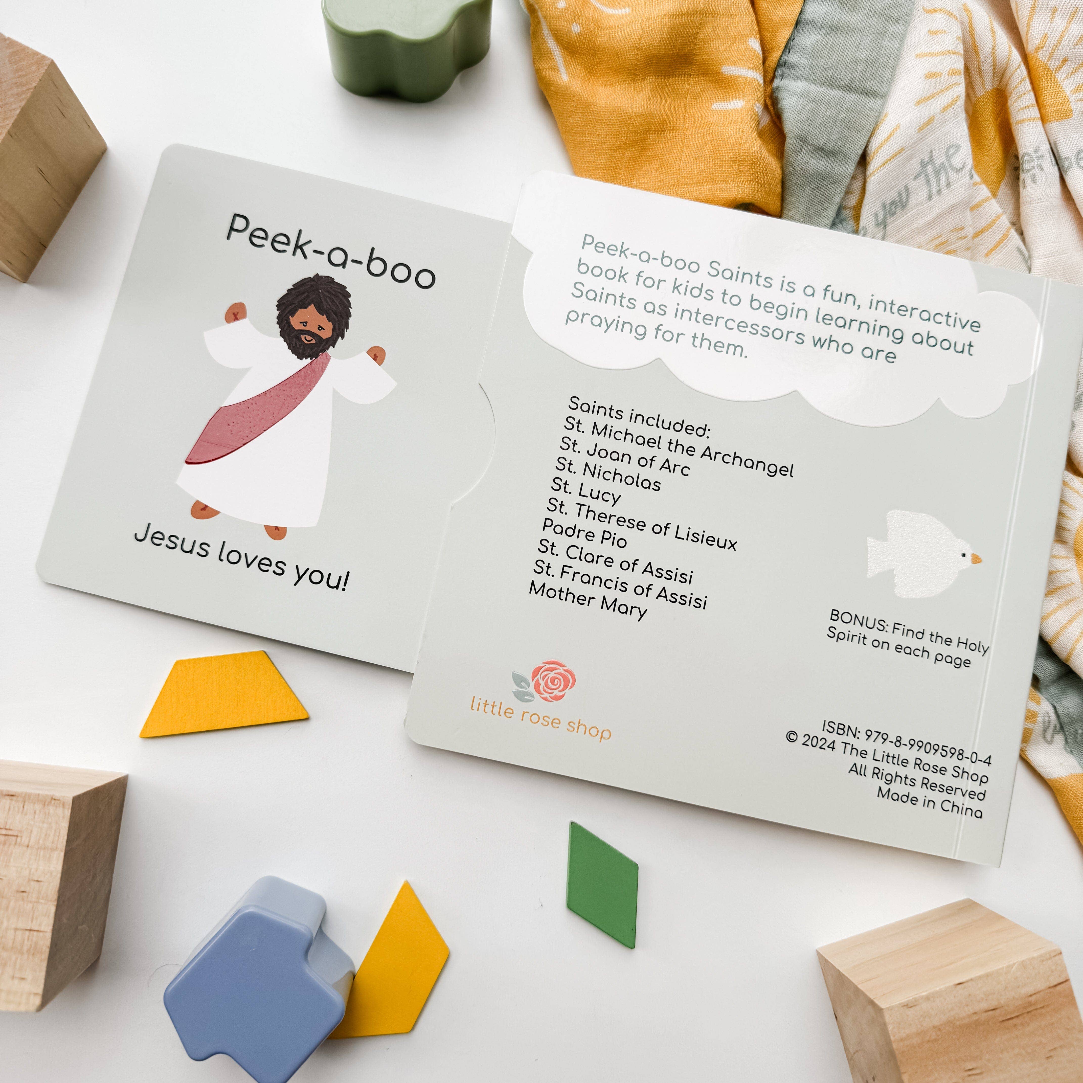 The Little Rose Shop - Wholesale Baby & Toddler Book (0-2) - Peek-a-boo Saints Catholic Board Book6