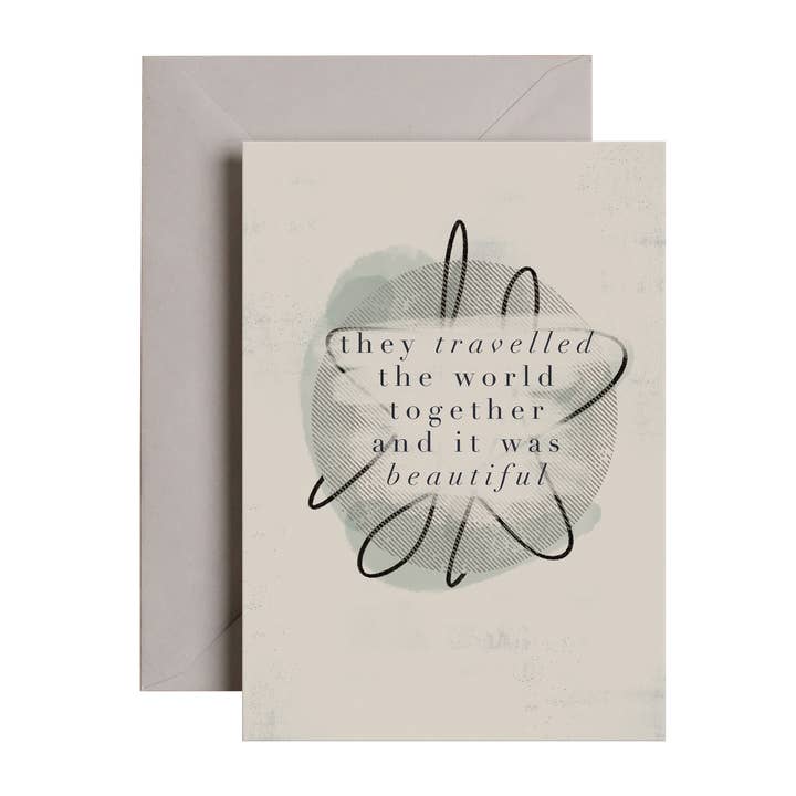 Travelled Together Card | Love | Valentine's Day Card for wholesale by I am Roxanne