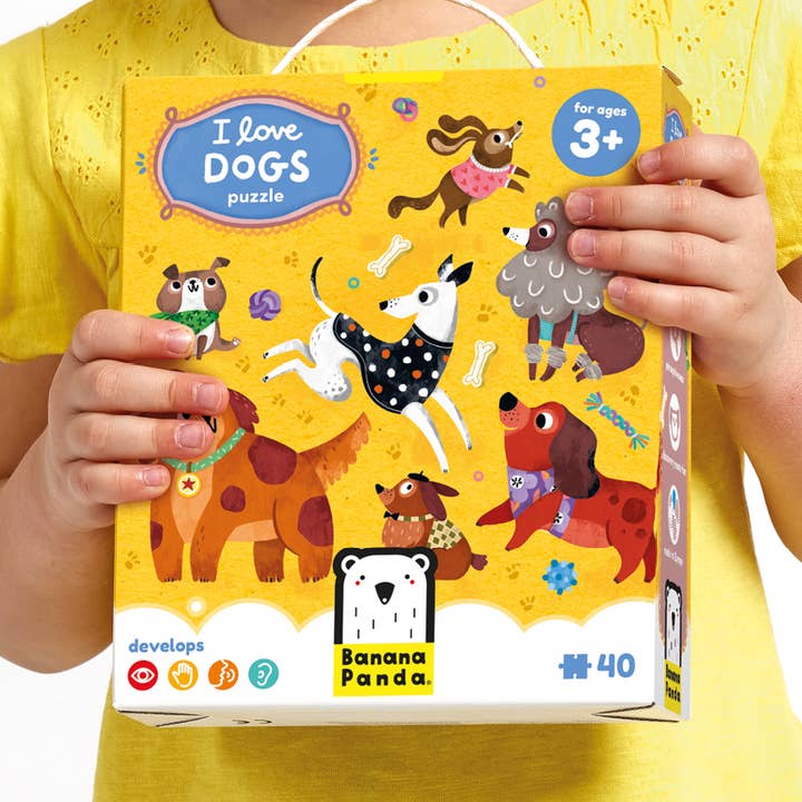 I Love Dogs Puzzle 3+ quebra-cabeça de chão por atacado de Banana Panda