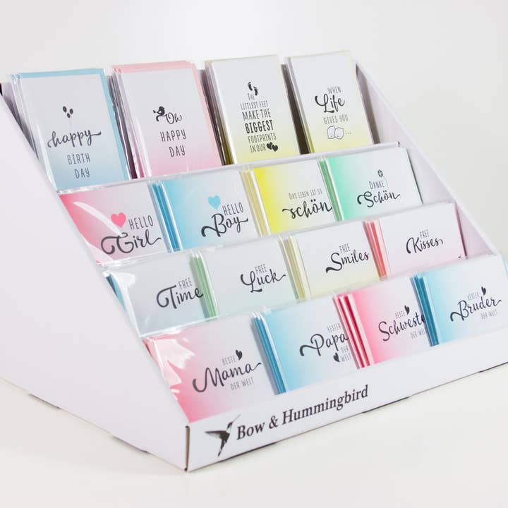 Bow & Hummingbird – wholesale Retailer display – Paper & novelty – Stand for pictures, postcards, etc.2