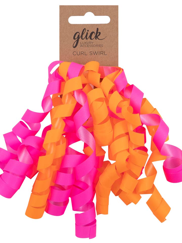 CURL SWIRL NEON PINK & ORANGE for engroshandel hos Glick