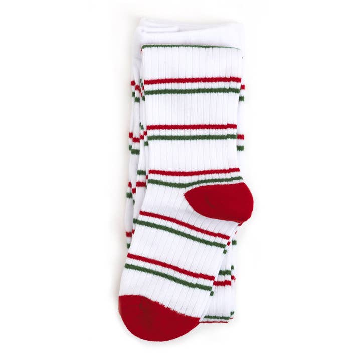 Little Stocking Co. - Wholesale Tights - Kids - Christmas Stripe Ribbed Tights