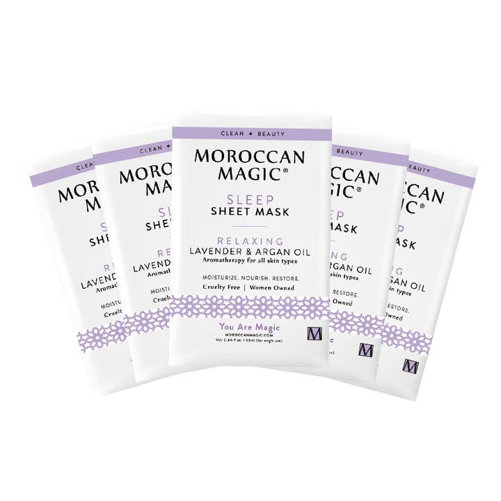 SLEEP Sheet Mask (5 Pack) for wholesale by Moroccan Magic
