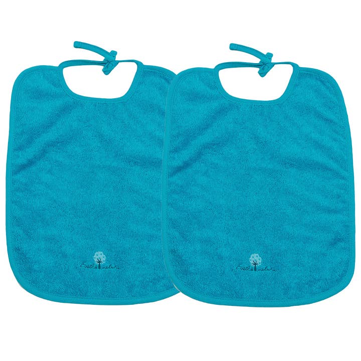 Set of 2 Terry Bibs 30x40 cm Lagoon for wholesale by Eveil et Nature