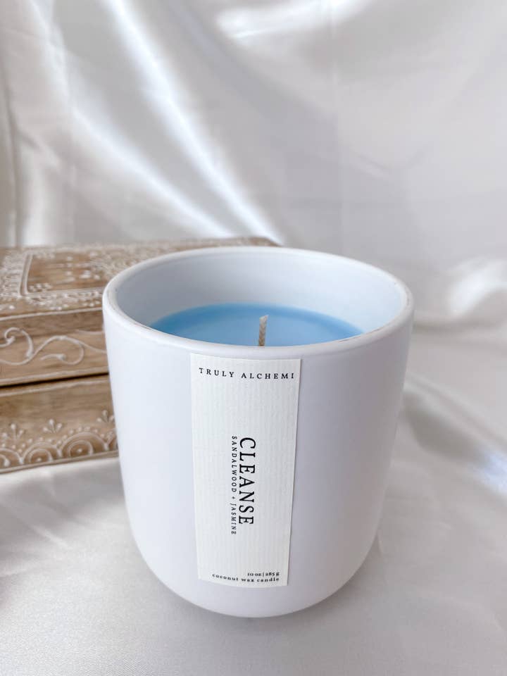 Cleanse - Sandalwood & Jasmine {Matte White Ceramic} for wholesale by Truly Alchemi