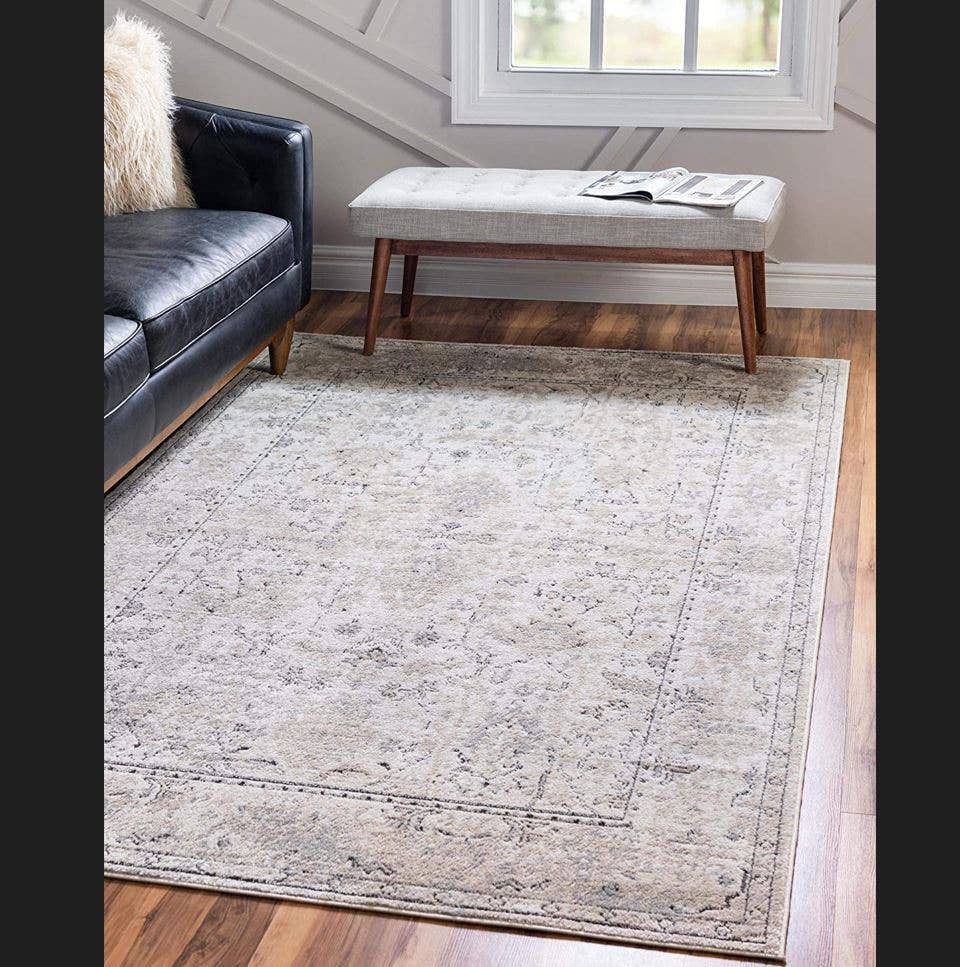 Cotton Rug Navy and Grey Flatweave Mottled Small Extra Large XL Woven Mat  Carpet