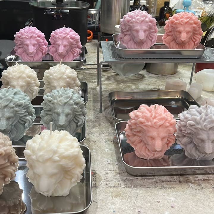 Zebra Industries, LLC - Wholesale Novelty Candle - The Mane Event- Lion Head Candle3