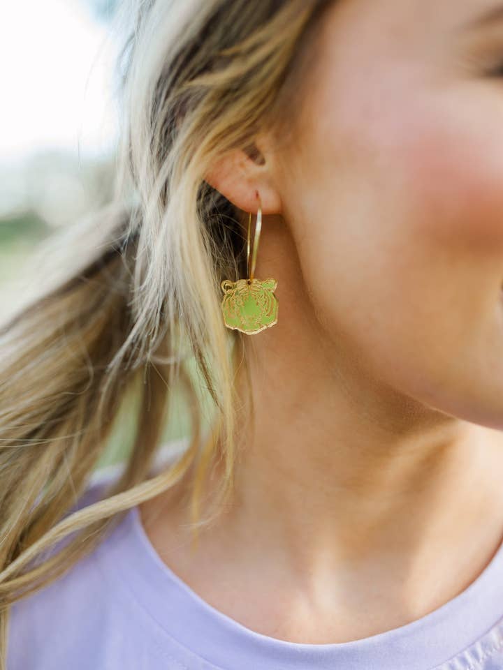 Tiger Head Hoops for wholesale by Taylor Shaye Designs