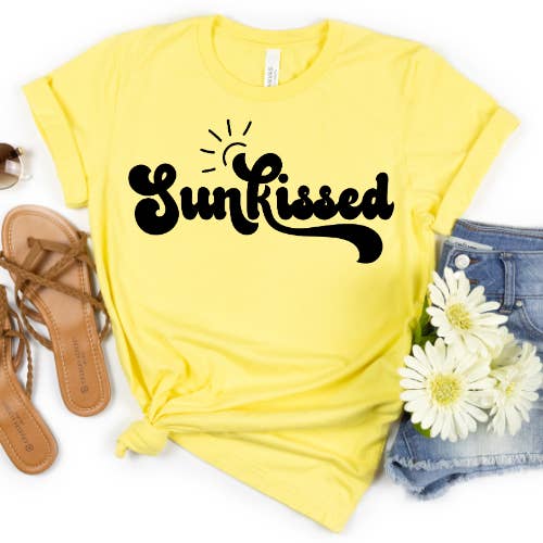 Hello Gorgeous Apparel - Wholesale Screen Printed T-Shirt - Women's - Sunkissed Graphic T-Shirt