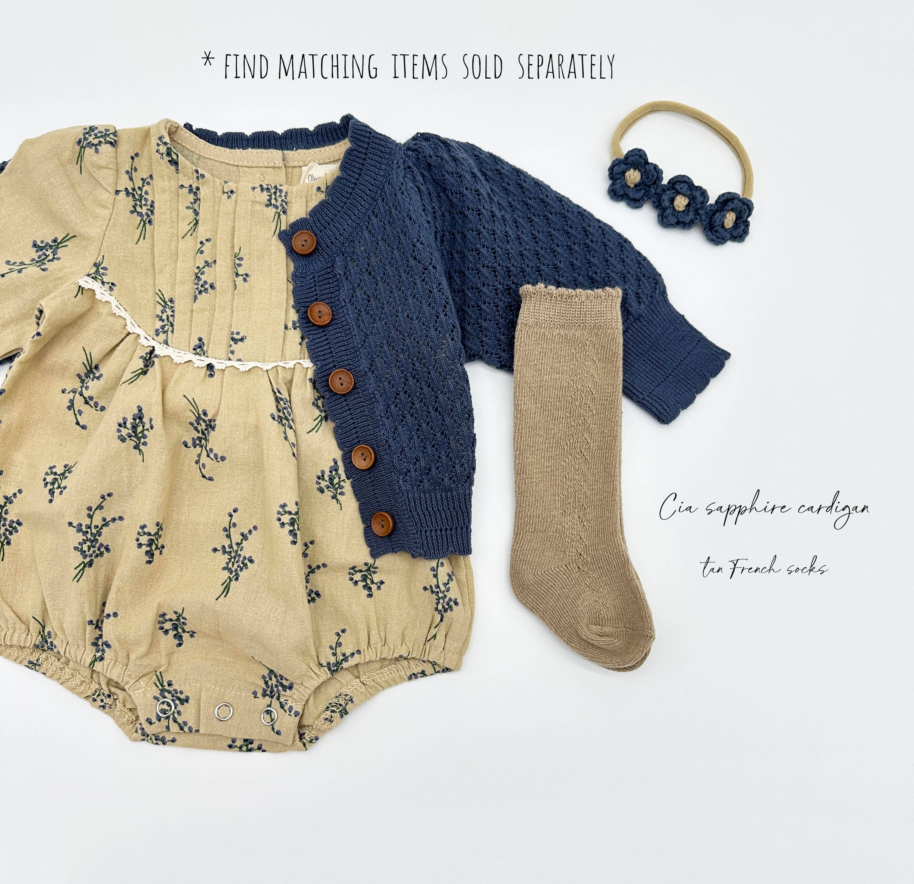 OLIVE & CRADLE - Vente Barboteuse – bébé - Combinaison à manches longues Mabel2