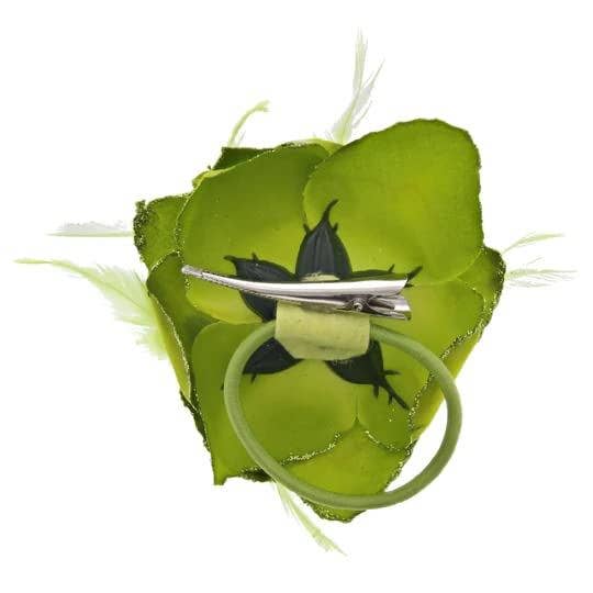 Topkids Accessories - Wholesale Fascinator Hat - Women's - Rose Flower Hair Clip Hairband Floral Corsage Fascinator Hair Band Aligator Beak Grip for Women & Girls Wedding Prom Party Special Occasion7