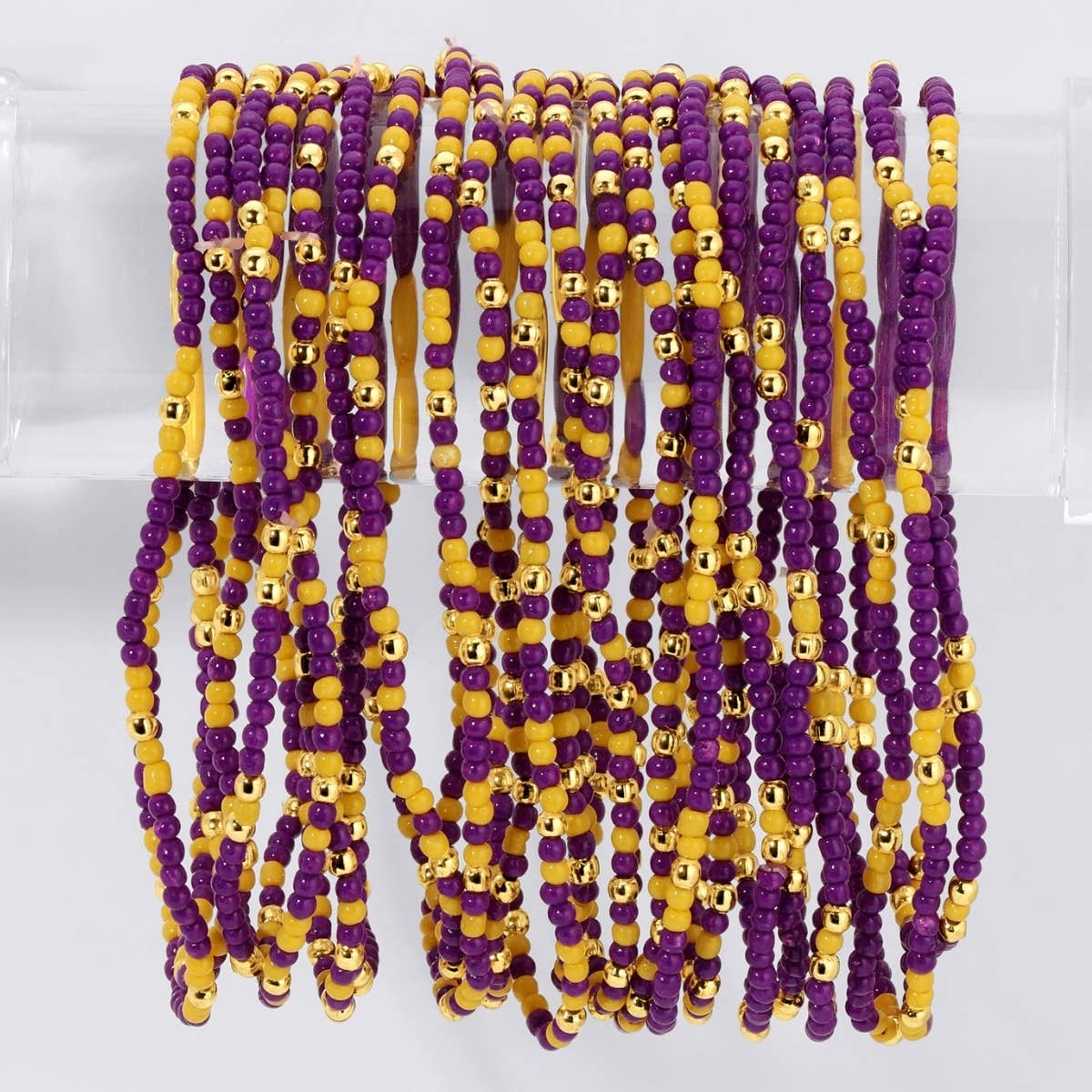 Splendid Iris - Wholesale Jewelry Set - Stretch Seed Bead GAME DAY Bracelets8