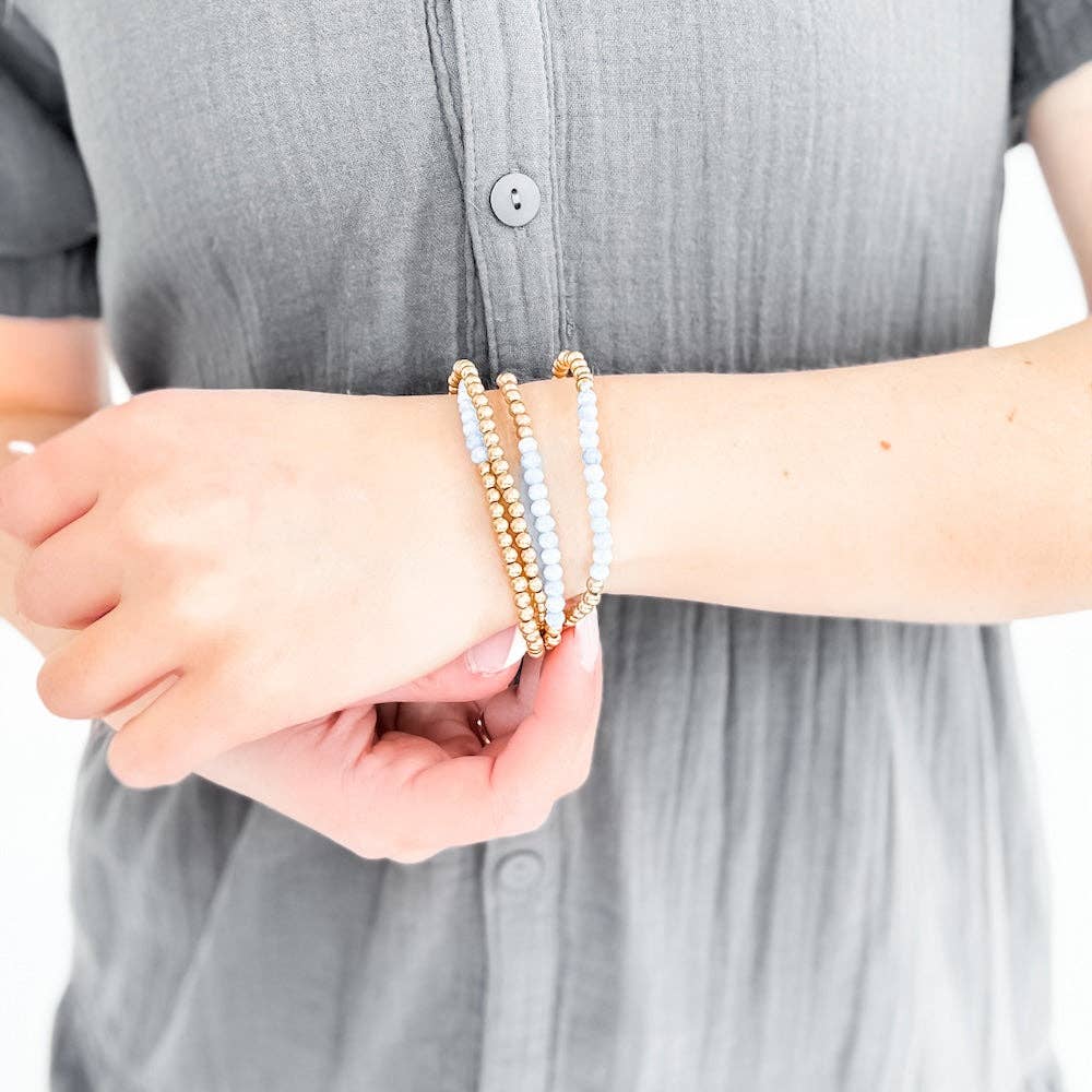 Pretty Simple - Wholesale Beaded Bracelet - Avary Glass and Metallic Bead Bracelet2