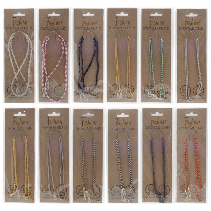 Shark Eyes, Inc - Wholesale Sunglasses/Eyeglasses Strap - Women's - Ladies Eyeglass Holders Chain Fashion Look 36 Pcs Per Case