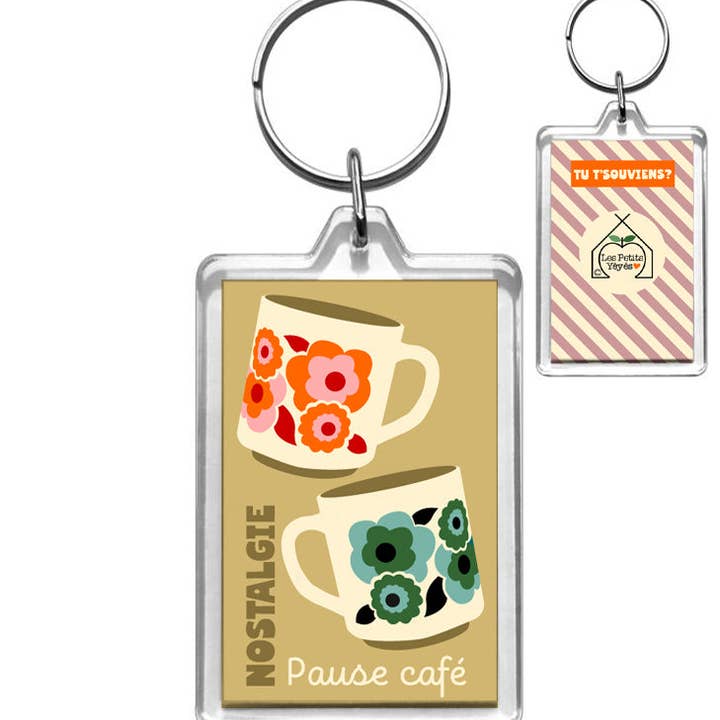 Portachiavi NOSTALGIA Pausa Caffè per la vendita all'ingrosso da parte di Les Petits Yéyés