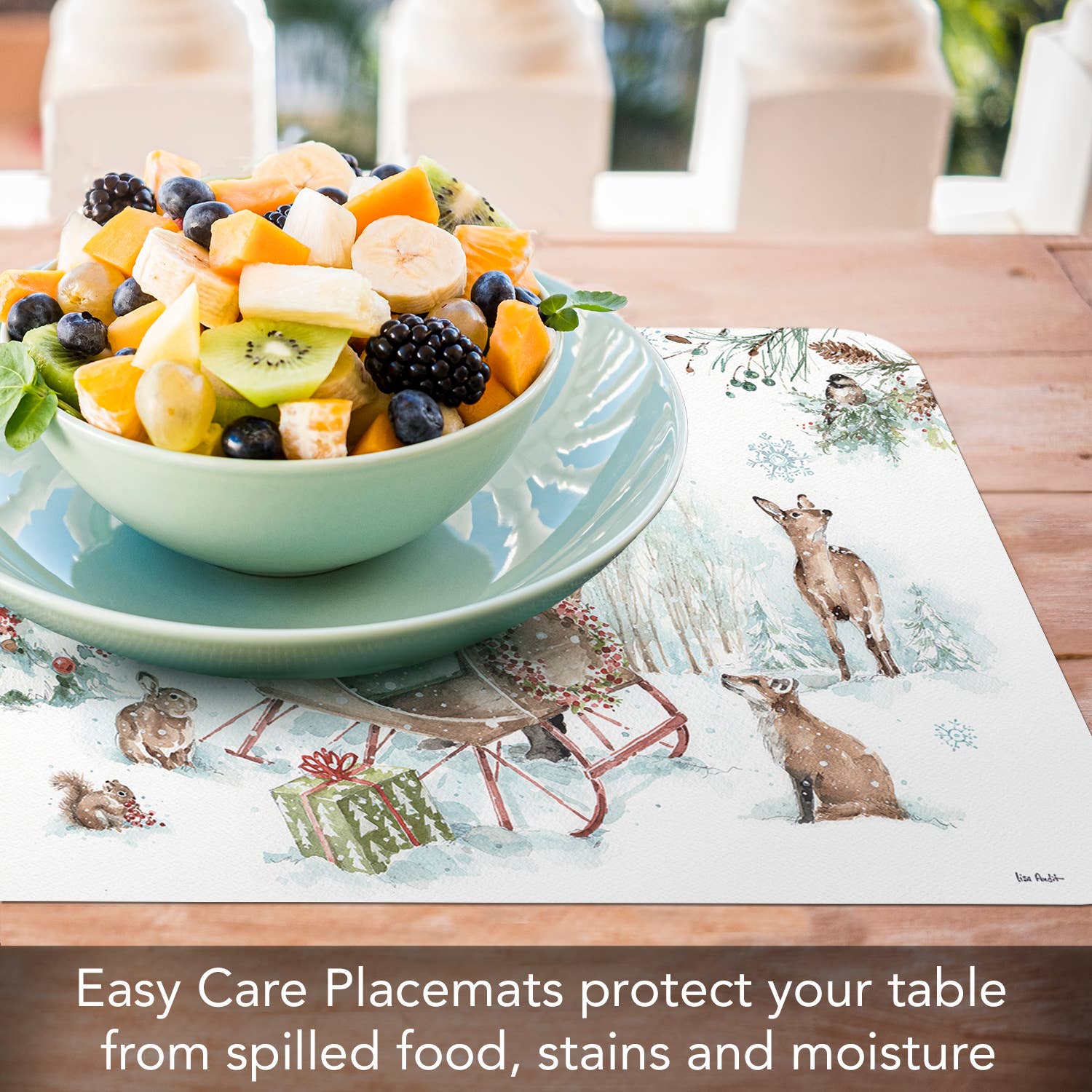 CounterArt/Highland Home/Thirstystone - Wholesale Placemat - Magical Holidays Reversible Rectangular Plastic Placemat2