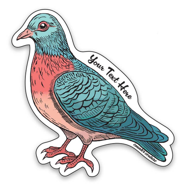 Pigeon Sticker | UV Laminated | Weatherproof Decal for wholesale by Counter Couture