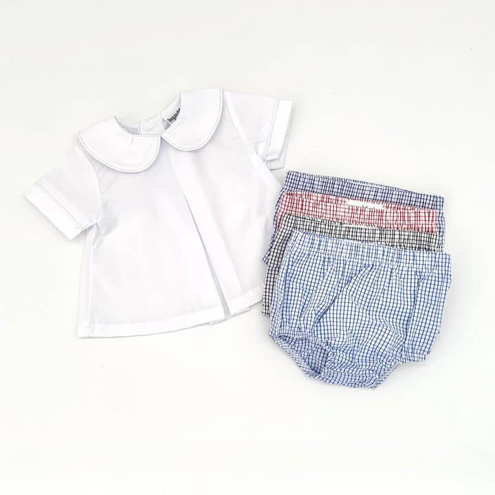 Chemise à couches plissée col Claudine - Garçon pour la vente par Bayou Blanks