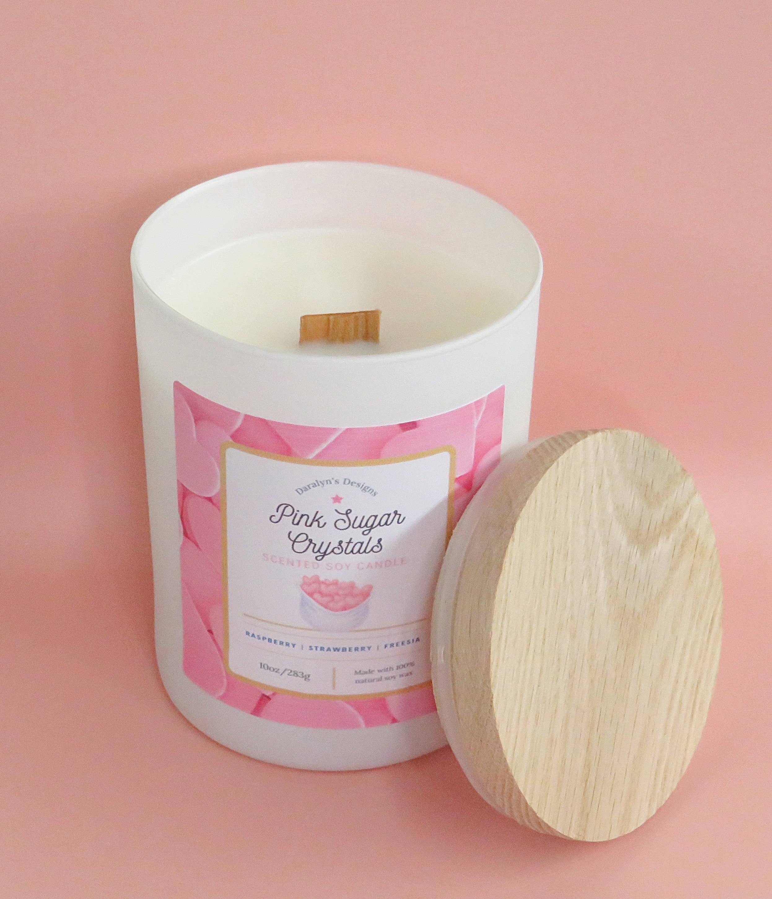 Daralyn's Designs - Wholesale Jar/Filled Candle - Coconut-Soy Creme Candle | 10oz  | Wooden Wick | All Natural15