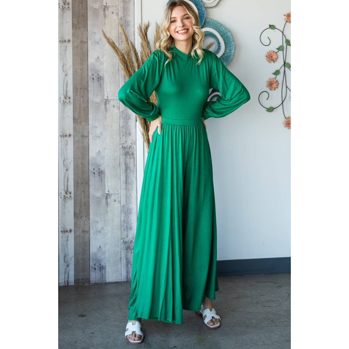 Veveret - Vente Combinaison – femme - P70590 - Combinaison à col montant et jambes larges9