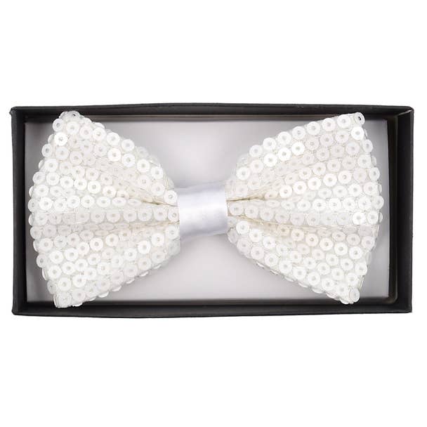 Selini New York - Wholesale Bow Tie - Men's - Men's 2.5" Sparkle Sequin Banded Bow Ties