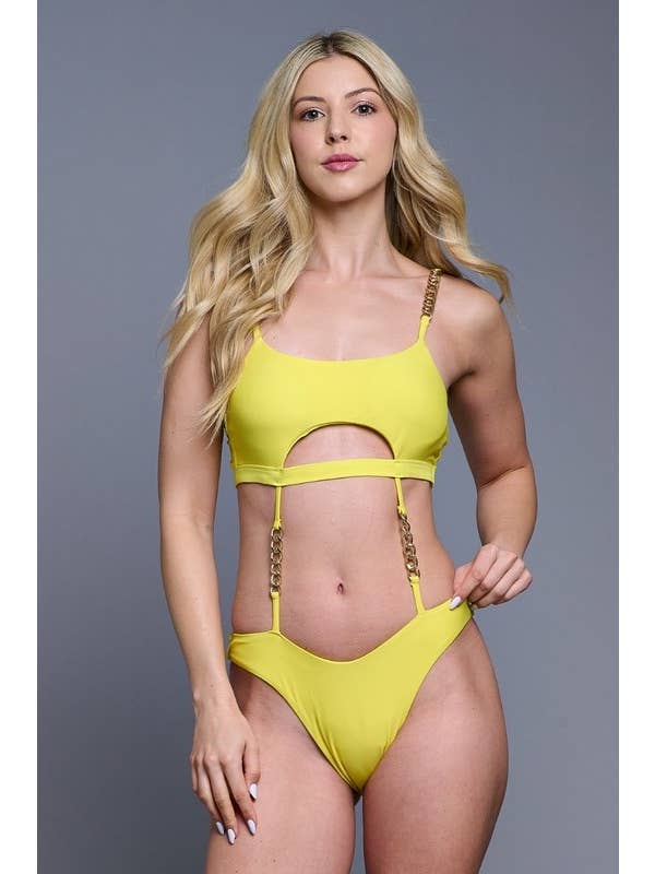 Yira - Wholesale One Piece Swimsuit - Women's - Golden Hour Cutout Bikini Set1
