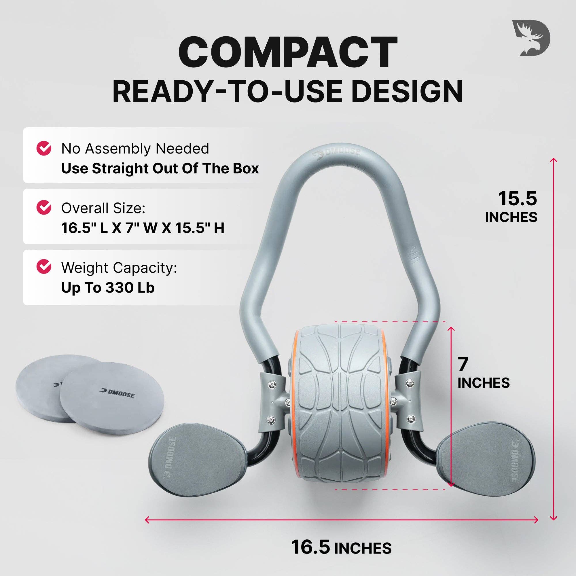 Gray DMoose Ab Roller for wholesale on Faire7