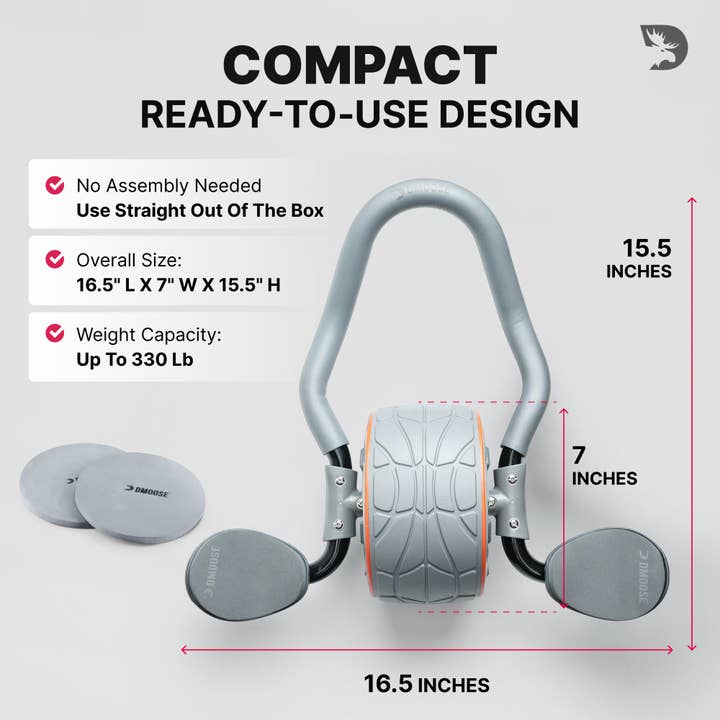 Gray DMoose Ab Roller for wholesale on Faire7