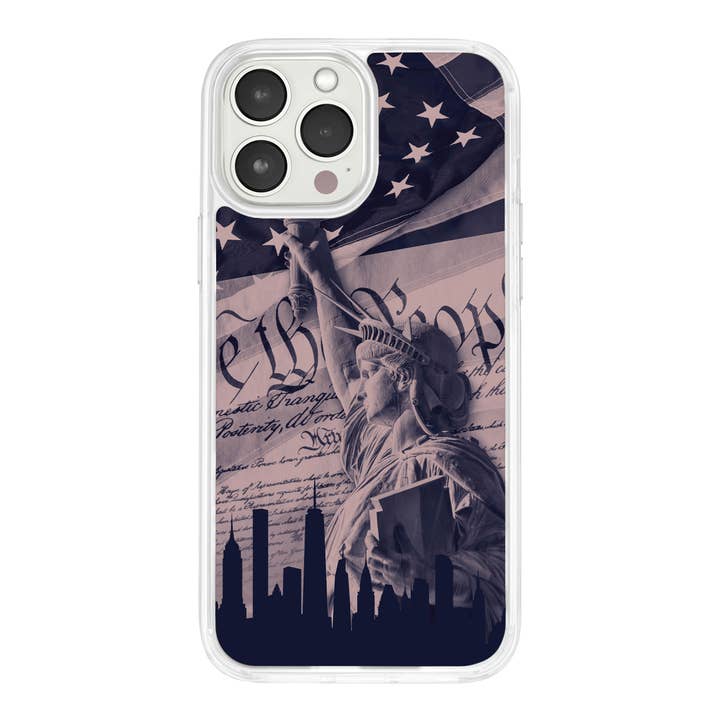 Everly Grey Patriotic HD Apple iPhone 11 - 14 Series Mag-Safe Phone Case for wholesale by Affinity Bands