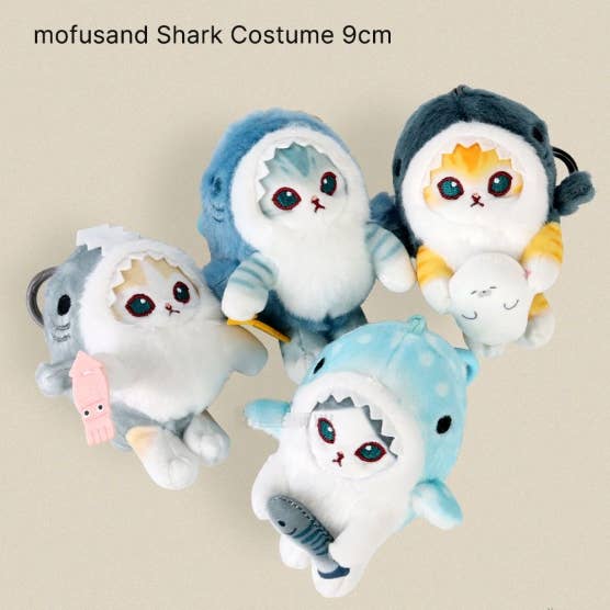 K-Wonderland - Venta al por mayor Llavero - Unisex - Llavero de Peluche con Disfraz de Tiburón Mofusand– 9cm