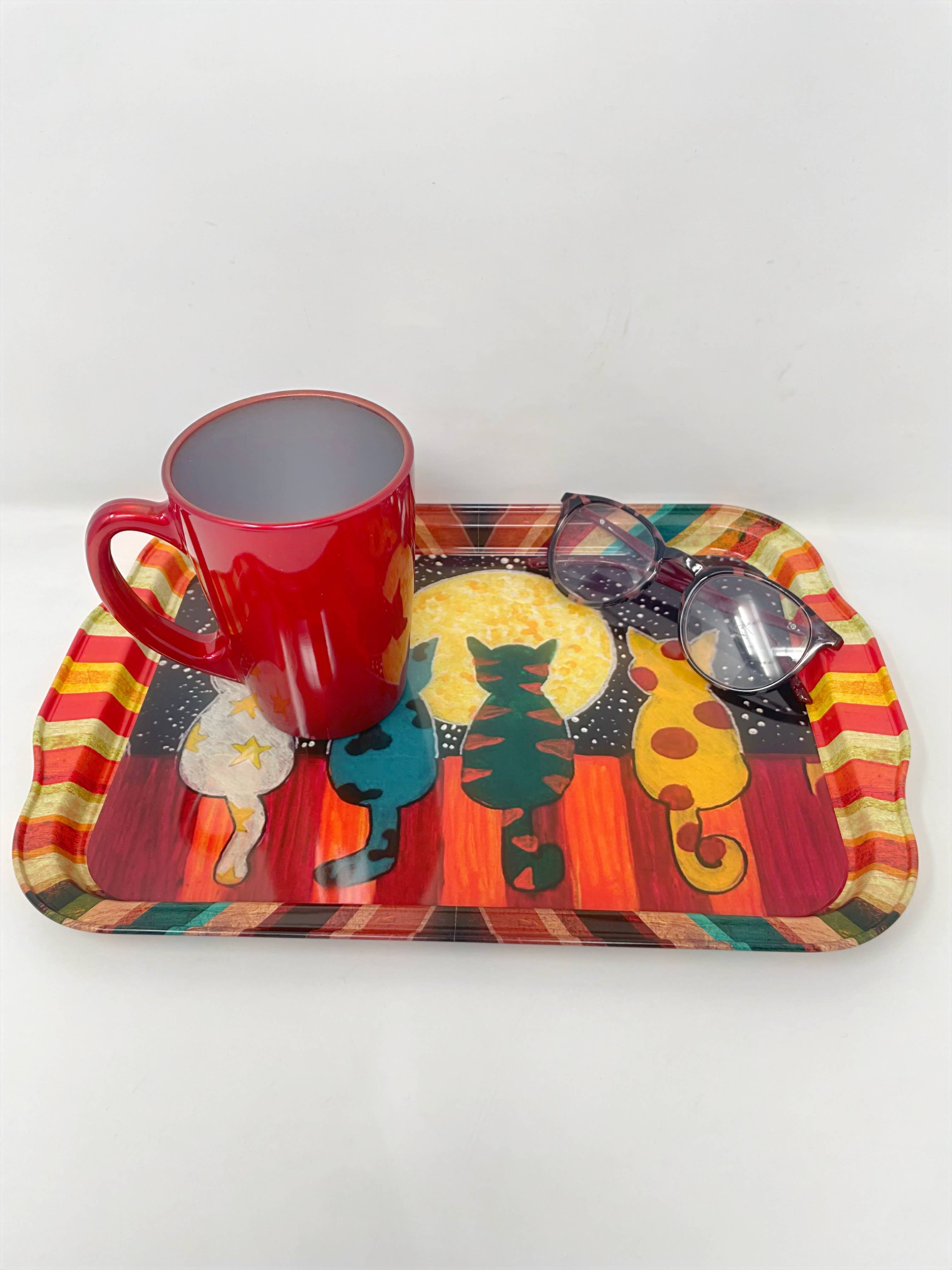 Nai Gifts - Wholesale Decorative Tray - Large Metal Cat Design Tray6