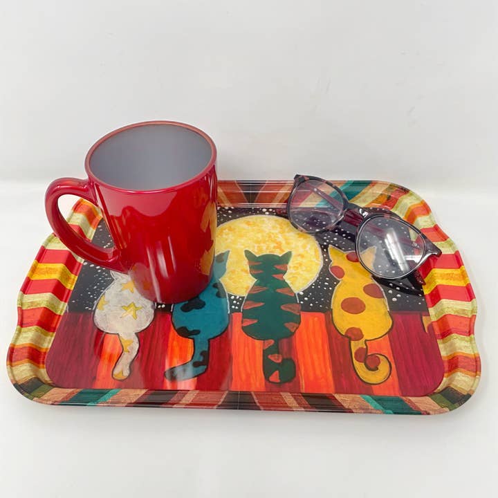 Nai Gifts - Wholesale Decorative Tray - Large Metal Cat Design Tray6