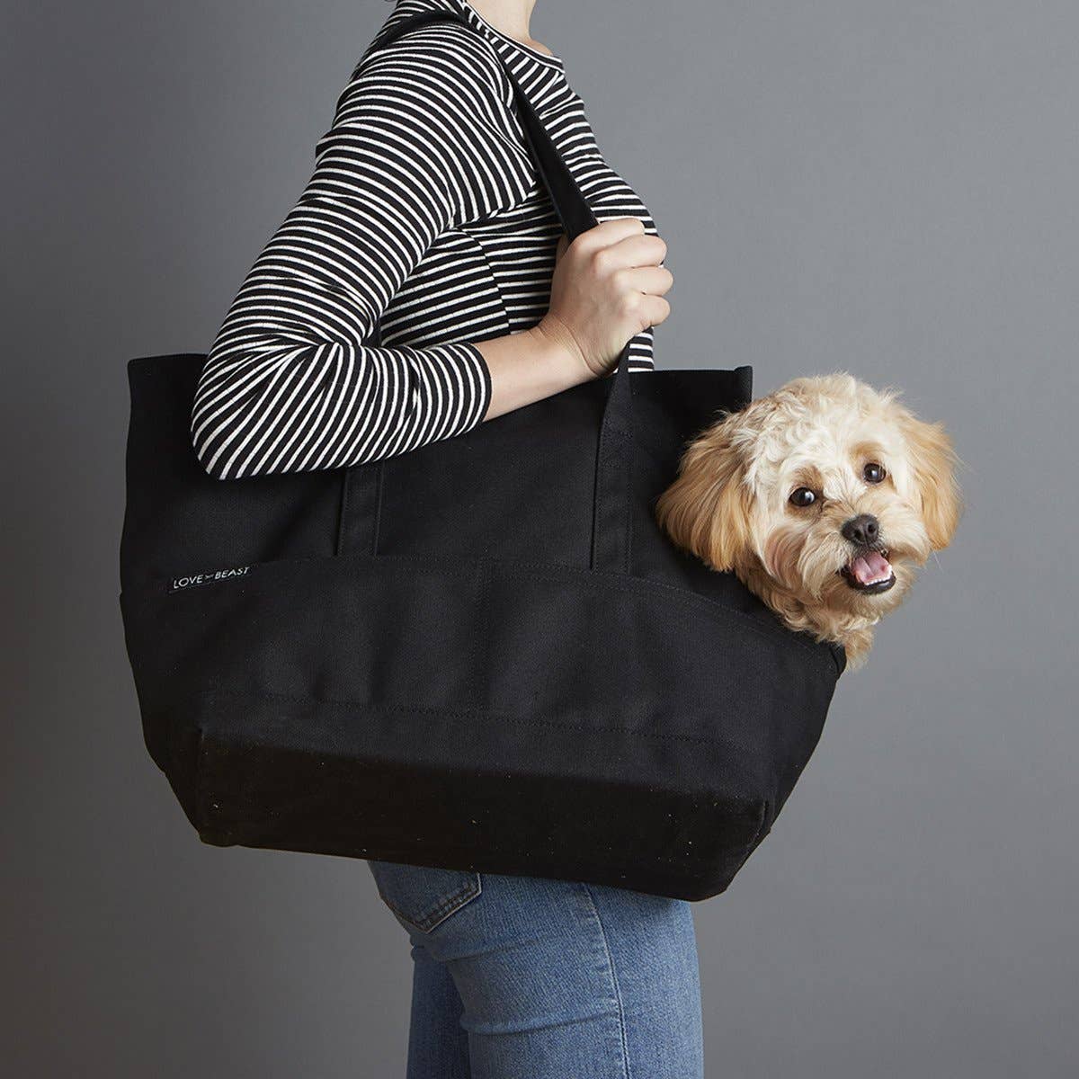 LoveThyBeast - Wholesale Pet Carrier - Dog - Canvas Pet Tote Black1