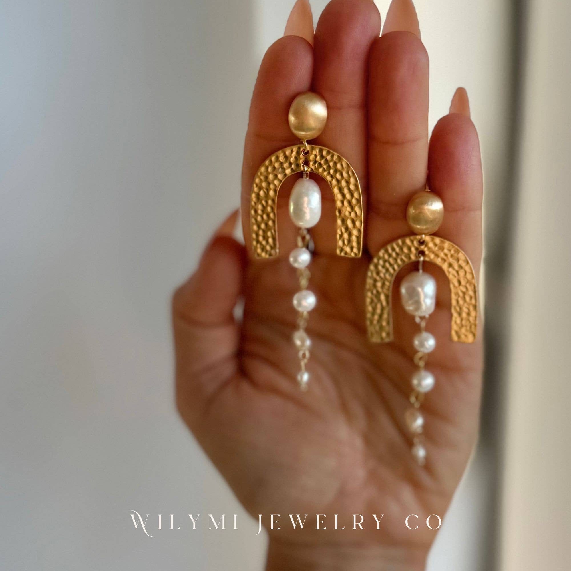 WILYMI Jewelry Co – wholesale Hängande örhängen – Cleopatra Pärlörhängen | Sötvattens- & Keshpärlor | GF8
