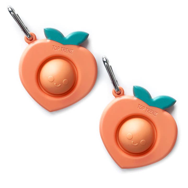 Top Trenz Inc - Wholesale Keychain - Kids - OMG Mega Pop - Peach Keychain1