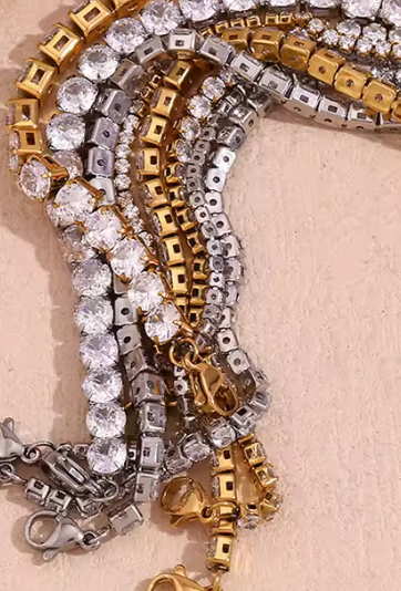 HoopLa - Venta al por mayor Pulseras de tenis - Pulsera Tennis de acero inoxidable con circonita11